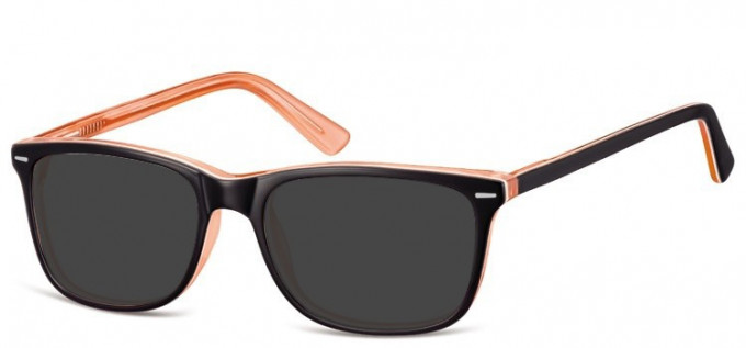 Sunglasses in Black/Peach