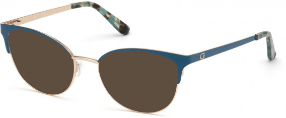 GUESS GU2796 sunglasses in Shiny Turquoise