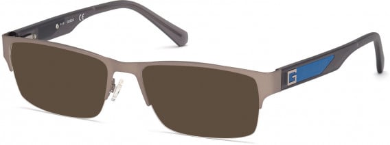 GUESS GU50017 sunglasses in Matte Light Nickeltin