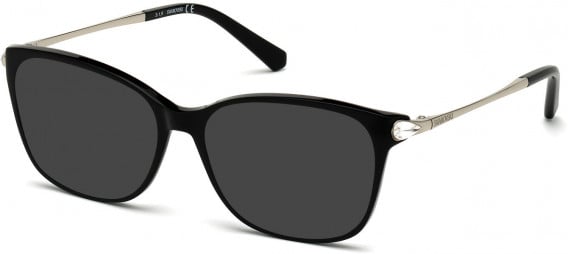 SWAROVSKI SK5350-49 sunglasses in Shiny Black