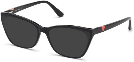 GUESS GU2811 sunglasses in Shiny Black