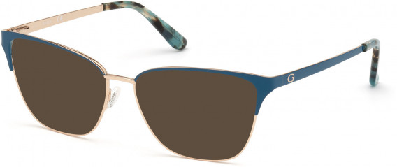 GUESS GU2795-56 sunglasses in Shiny Turquoise