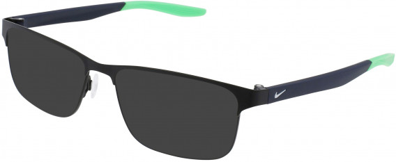 NIKE OPTICAL NIKE 8130-56 Sunglasses in SATIN BLACK/ELECTRO GREEN