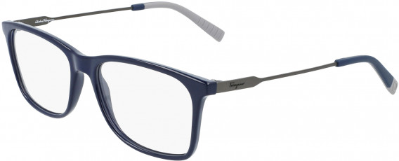 Salvatore Ferragamo SF2876 glasses in Blue/Matte Ruthenium