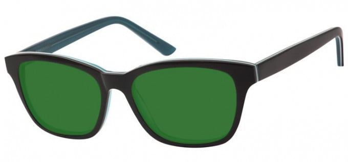 Sunglasses in Black/Turquoise