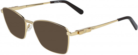 Salvatore Ferragamo SF2198 sunglasses in Shiny Gold