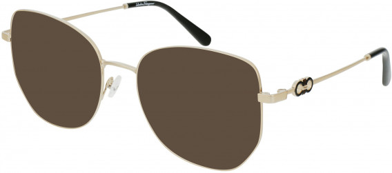 Salvatore Ferragamo SF2219 sunglasses in Rose Gold/Black