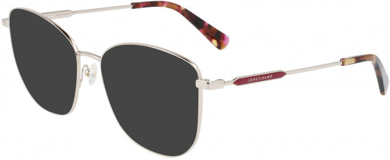 Longchamp LO2136 sunglasses in Rose Gold/Purple
