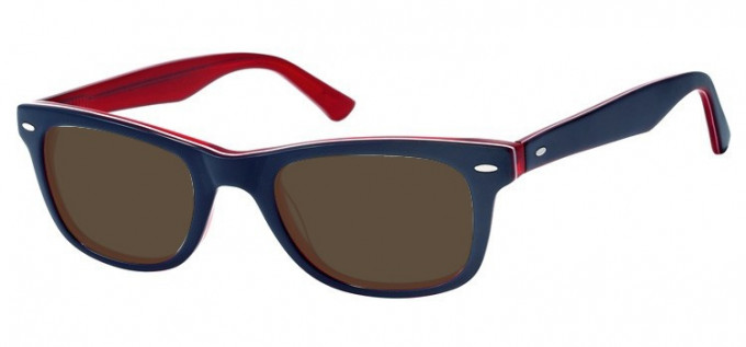 Sunglasses in Blue/Clear Red