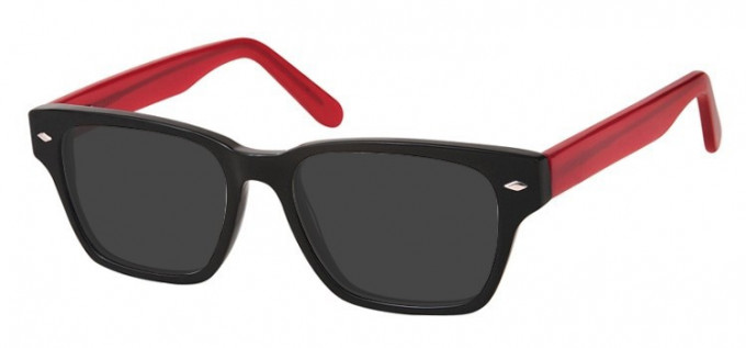 Sunglasses in Black/Red