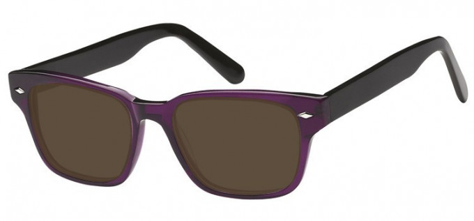 Sunglasses in Clear Purple/Black