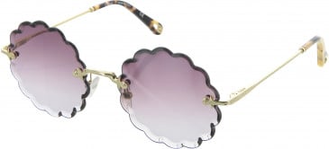 Chloé CE142S-53 sunglasses in Gold/Purple