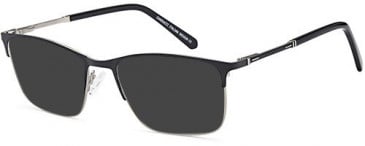 SFE-10750 sunglasses in Black/Silver