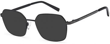 SFE-10736 sunglasses in Black/Gun