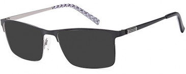 SFE-10727 sunglasses in Black/Silver