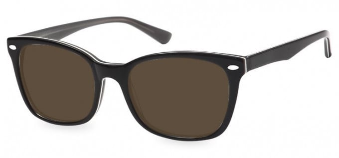 Sunglasses in Black/Clear Grey