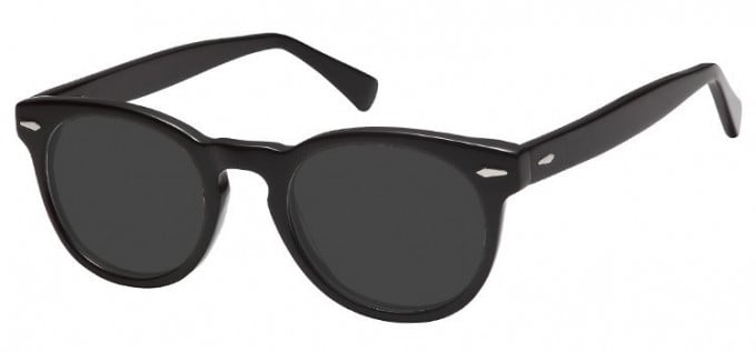 Sunglasses in Black/Clear Grey