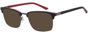 SFE-10709 sunglasses in Black/Red