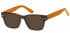 Sunglasses in Clear Brown/Orange