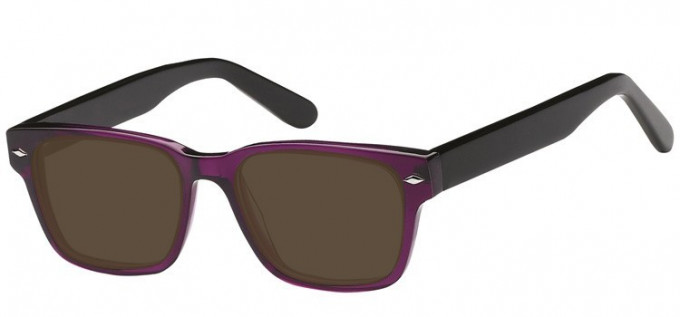 Sunglasses in Clear Purple/Black