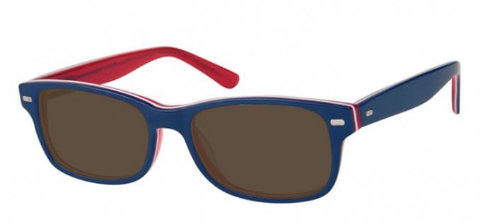 Sunglasses in Blue/Clear Red