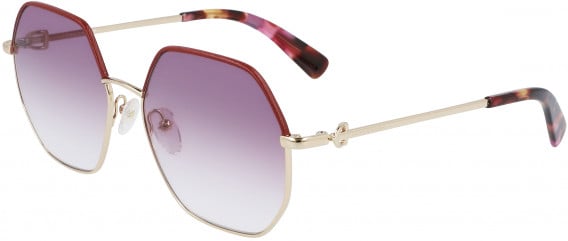 Longchamp LO140SL sunglasses in Gold/Burgundy