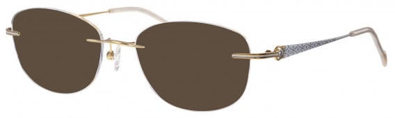 Ferucci Titanium FE734 sunglasses in Gold/White