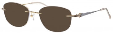 Ferucci Titanium FE734 sunglasses in Gold/White