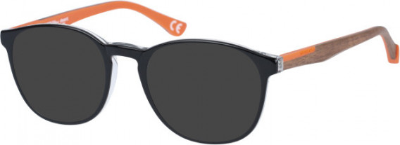 Superdry SDO-DESERT sunglasses in Black/Orange