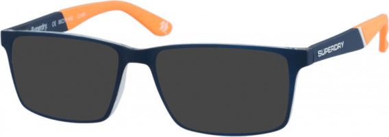 Superdry SDO-BENDOSPORT sunglasses in Navy/Orange