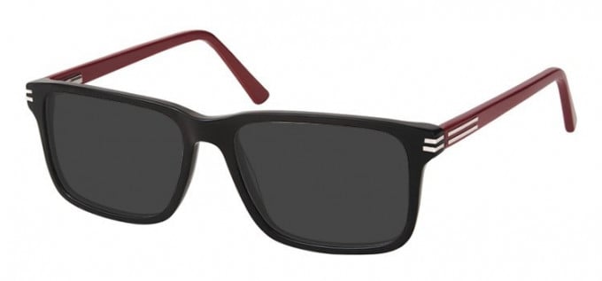 Sunglasses in Black/Red