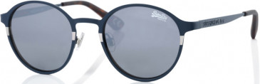 Superdry SDS-STRIPE sunglasses in Navy/Silver