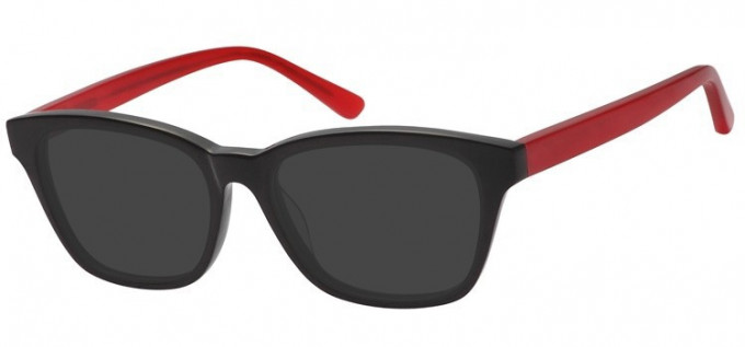 Sunglasses in Black/Red