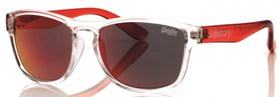 Superdry SDS-ROCKSTAR sunglasses in Clear Red