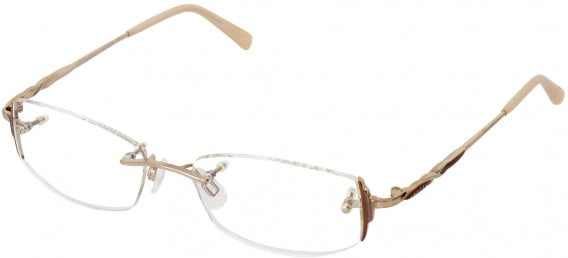 JAEGER 236 Designer Glasses in Gold/Rose Brown