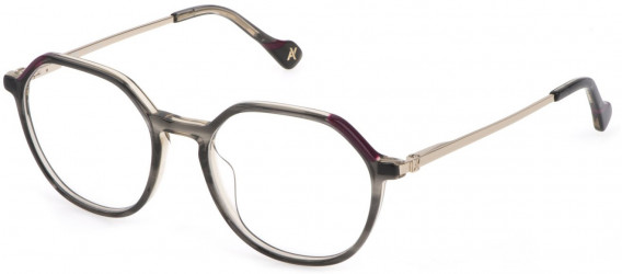 Yalea VYA044V glasses in Shiny Striped Grey/Brown
