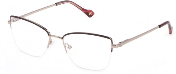 Yalea VYA042 glasses in Shiny Red Gold