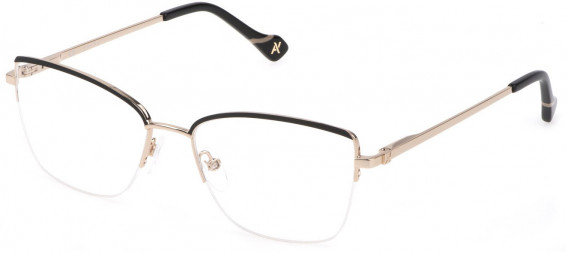 Yalea VYA042 glasses in Rose Gold/Black