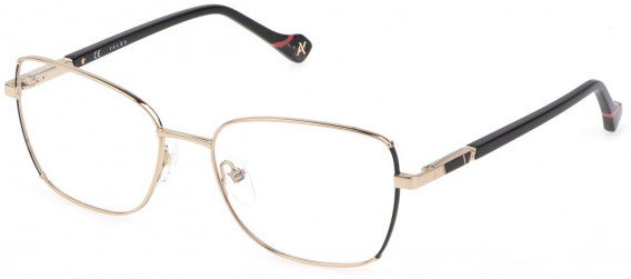 Yalea VYA040 glasses in Shiny Rose Gold/Black