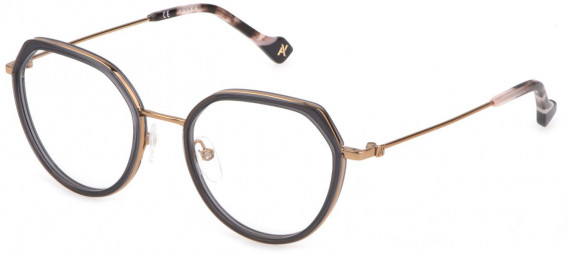Yalea VYA038 glasses in Shiny Copper Gold