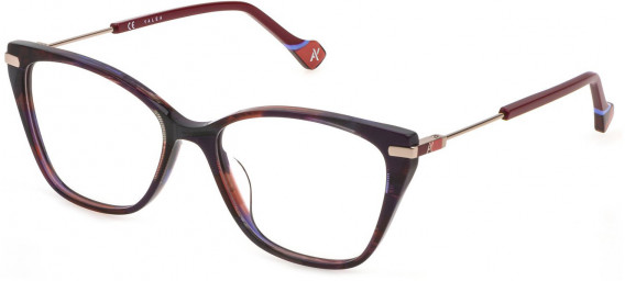 Yalea VYA024 glasses in Shiny Striped Violet/Red