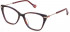 Yalea VYA024 glasses in Shiny Striped Violet/Red