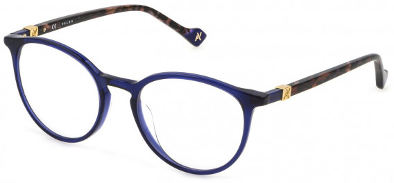 Yalea VYA022 glasses in Shiny Transparent Blue