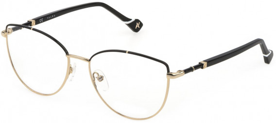 Yalea VYA014 glasses in Shiny Rose Gold/Black