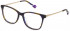 Yalea VYA009 glasses in Shiny Striped Blue/Brown