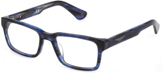 Police VPLE36 glasses in Shiny Striped Blue
