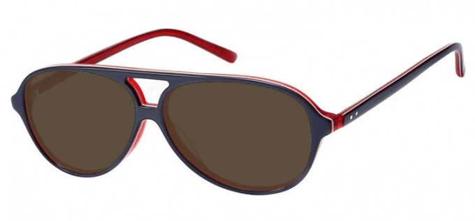 Sunglasses in Blue/Clear Red