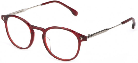Lozza VL4298 glasses in Shiny Transparent Bordeaux Red
