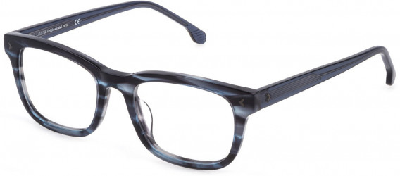 Lozza VL4275 glasses in Shiny Azure Havana Striped Grey