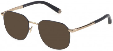 Phillip Plein VPP020M sunglasses in Shiny Grey Gold